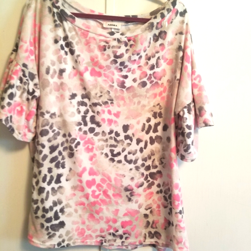 Adora super soft animal print top, 2X